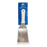 Espatula Cabo Branco Curva 90mm De Aço Inox Chapeiro Pizza