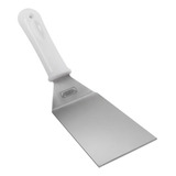 Espatula Cabo Branco Curva 90mm De Aço Inox Chapeiro Pizza