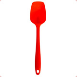 Espátula Colher Silicone Reta Pão Duro Cozinha 27cm Cores