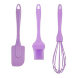 Espátula De Silicone Kit 3 Pcs Espatula Bate Clara E Pincel