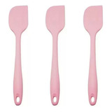Espatula De Silicone Maciça Linha Color Reforçada 28 Cm 3 Un