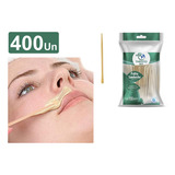 Espátula Depilação Facial Sobrancelhas Mini Palito Cera Madeira 400 Und 