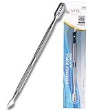 Espátula Dupla Aço Inox NYBC Beauty Precisão E Segurança Para Manicure E Pedicure