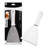 Espátula Inox Reta 5 Chapa Para Lanche Pizza Cozinha Buffet