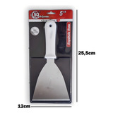 Espatula P Lanche Em Inox Chapeiro 25 5cm X 12cm Cozinheiro Cor Branco