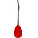 Espátula Pão Duro Silicone Colher Cabo Inox Cozinha 30 Cm