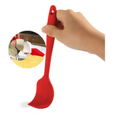 Espátula Pao Duro Silicone Reforçada Cozinha Vermelho Grande