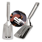 Espatula Pegador Culinária Dupla Aço Inox Cozinha