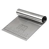 Espátula Raspador Culinária Culinário Tubular Inox De Confeitar Temperar Chocolate Bolos Tortas Doces Em Aço Inox Com Medidor E Régua Grandes Chefes Com Regua 15 Cm PREMIUM SYANG