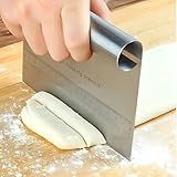 Espátula Raspador De Aço Inoxidável Multiuso Para Cozinha Com Régua Integrada Ideal Para Massas Bolos Legumes E Chocolates