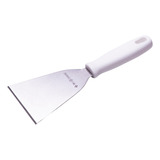 Espátula Reta 10cm Chapeiro Chapa Cozinha Lanche Aço Inox