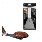 Espátula Reta Inox Profissional Chapa Lanche Chapeiro Cozinh