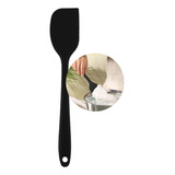 Espátula Silicone Pão Duro Preto Reforçada Culinário
