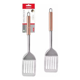 Espatula Vazada Inox Com Cabo Cobre 34cm