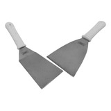 Espatulas 2 Inox Para Lanches Chapa Cozinha Profissional