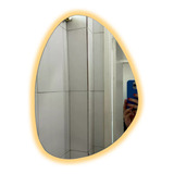 Espelho 40 50 Médio Com Led S Fio Orgânico Diferente Pilha