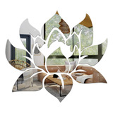 Espelho Acrílico Decorativo Flor Lotus Spa 26 X 30 Cm