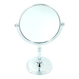 Espelho De Aumento Para Mesa Maquiagem Dupla Face Gira 360 