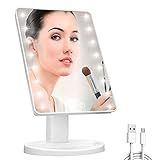 Espelho De Bancada Mesa Com Led Portátil Maquiagem Camarim Articulado USB