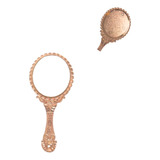 Espelho De Mão Princesa Oval Vintage Para Maquiagem Retro