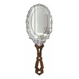 Espelho De Mão Provençal Para Maquiagem Luxo Lienz 27x10cm