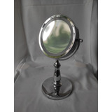 Espelho De Mesa Luz Led Dupla Face Para Maquiagem Amplia 5x