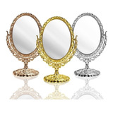 Espelho De Mesa Princesas Duplo Oval C Zoom Aumento G 28cm