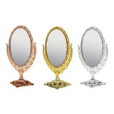 Espelho De Mesa Princesas Duplo Oval C Zoom Aumento