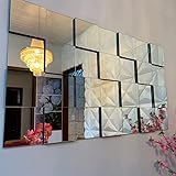 Espelho Decorativo 3D Painel Placa Vidro