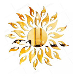 Espelho Decorativo Acrílico Dourado Sol 45cm
