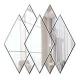 Espelho Decorativo Acrílico Sala Quarto Geometrico 7 Peças 75CM X 35CM