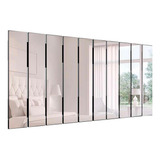 Espelho Decorativo Berlim 3d Painel Placa Vidro Montavel Moldura Preto