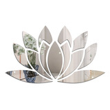Espelho Decorativo Flor De Lótus 80 X 46 Cm Tamanho Grande Moldura Espelhado