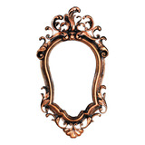 Espelho Decorativo Lavabo 36 5cm Quarto Parede Moldura Cobre Antigo
