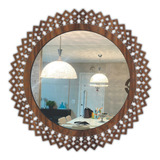 Espelho Decorativo Madeira Ddek Jasper 45 Cm