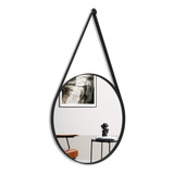 Espelho Decorativo Redondo Suspenso Alça 60cm Pino Brinde