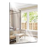 Espelho Decorativo Retangular 60X40cm Ladipado 4mm De Espessura Com KIT Instalação Para Parede Sala Quarto E Banheiro