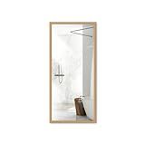 Espelho Grande Com Moldura Retangular Para Quarto Sala Hall Banheiro Meio Corpo Dourado 