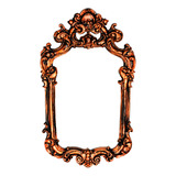 Espelho Grande Decorativo Resina Mod Romântico Luxo Parede