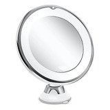Espelho Led 360 Flexível 10x Aumento Ventosa Maquiagem Ym