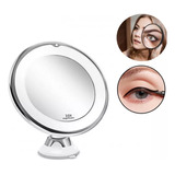 Espelho Maquiagem Aumento 10x Face Luz