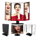 Espelho Maquiagem Portátil Dobrável Usb Led Espelho Promoção