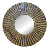 Espelho Marrom Madeira Entalhada 52cm Banheiro Sala Quarto