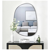 Espelho Orgânico Decorativo Borda Banheiro 100x80 Grande Cor Da Moldura Com Moldura