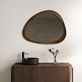 Espelho Orgânico Elegance Em Moldura 65x85cm Sofisticação Natural Preto