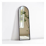 Espelho Oval Base Reta Com Moldura Metal 1 50x50 Luxo Cor Da Moldura Preto