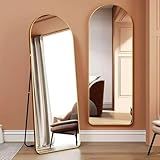 Espelho Oval Chão Suporte Corpo Inteiro Metal 1 50x40cm Moldura Em Aluminio Dourado Luxo