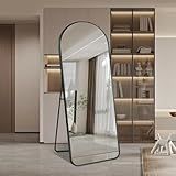 Espelho Oval Chão Suporte Corpo Inteiro Metal 1 50x40cm Moldura Em Aluminio Preto Luxo