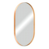 Espelho Oval Com Moldura Sala Banheiro