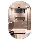 Espelho Oval Decorativo Vidro Lapidado Para Banheiro Sala Quarto  80x50cm 
